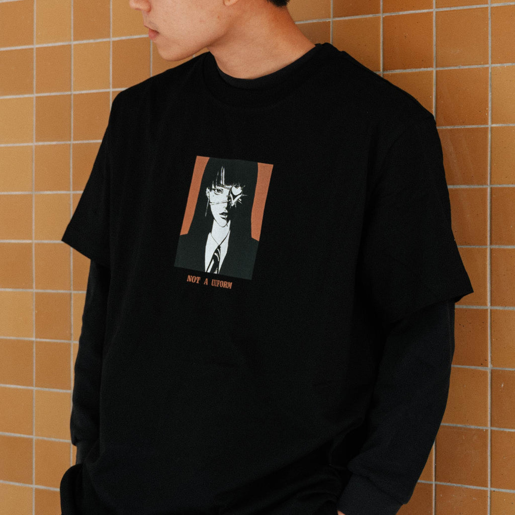 AFLOAT "NOT A UNIFORM" BLACK TEE