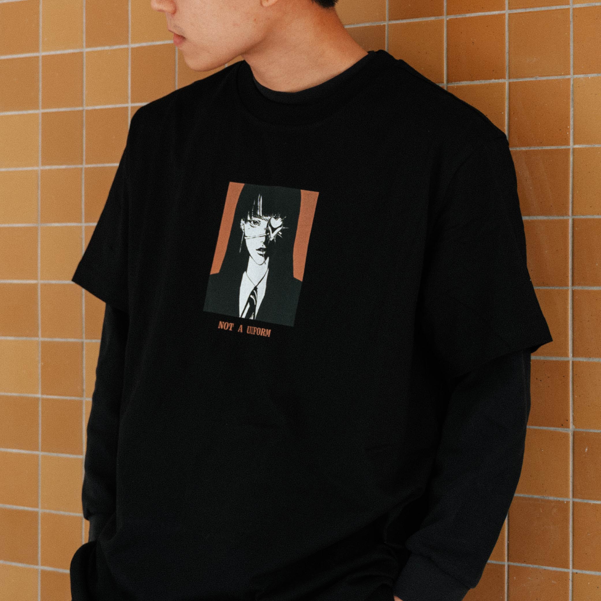 AFLOAT "NOT A UNIFORM" BLACK TEE