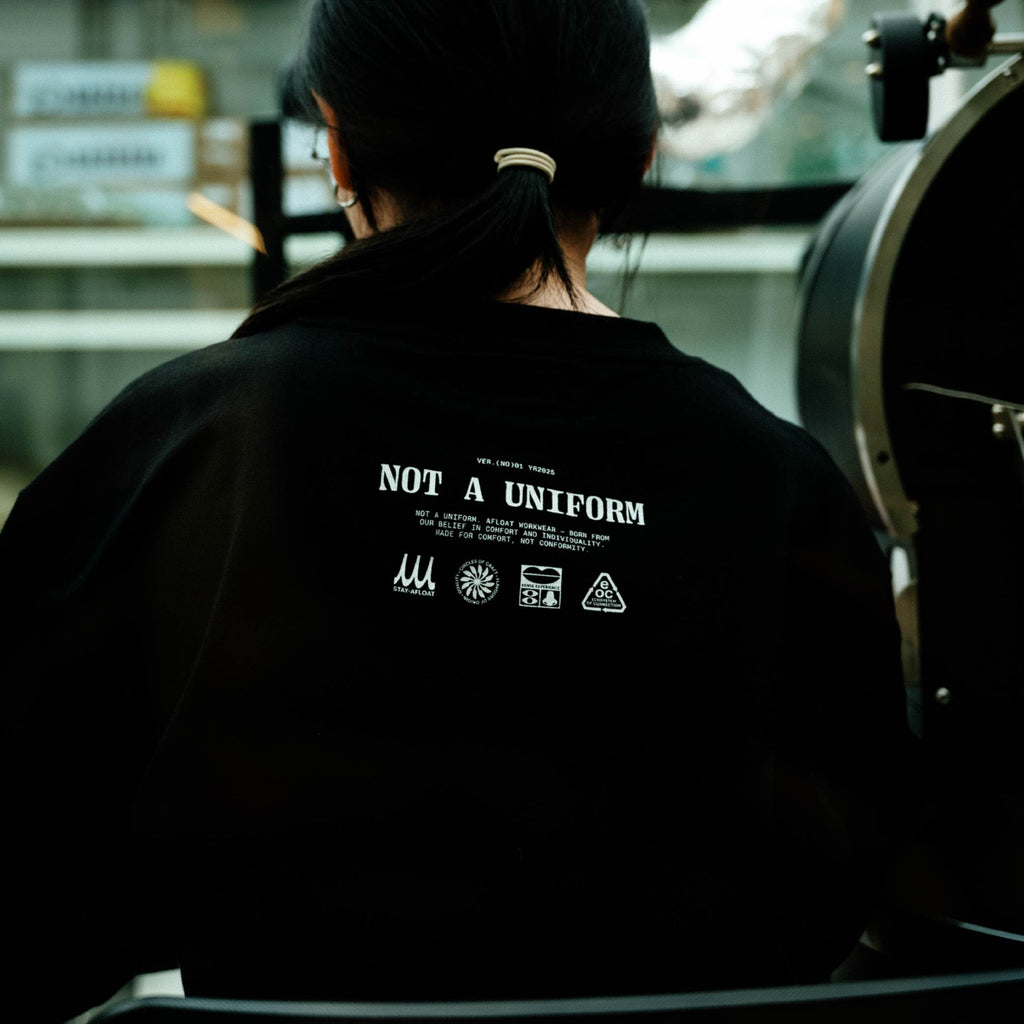 AFLOAT "NOT A UNIFORM" BLACK TEE