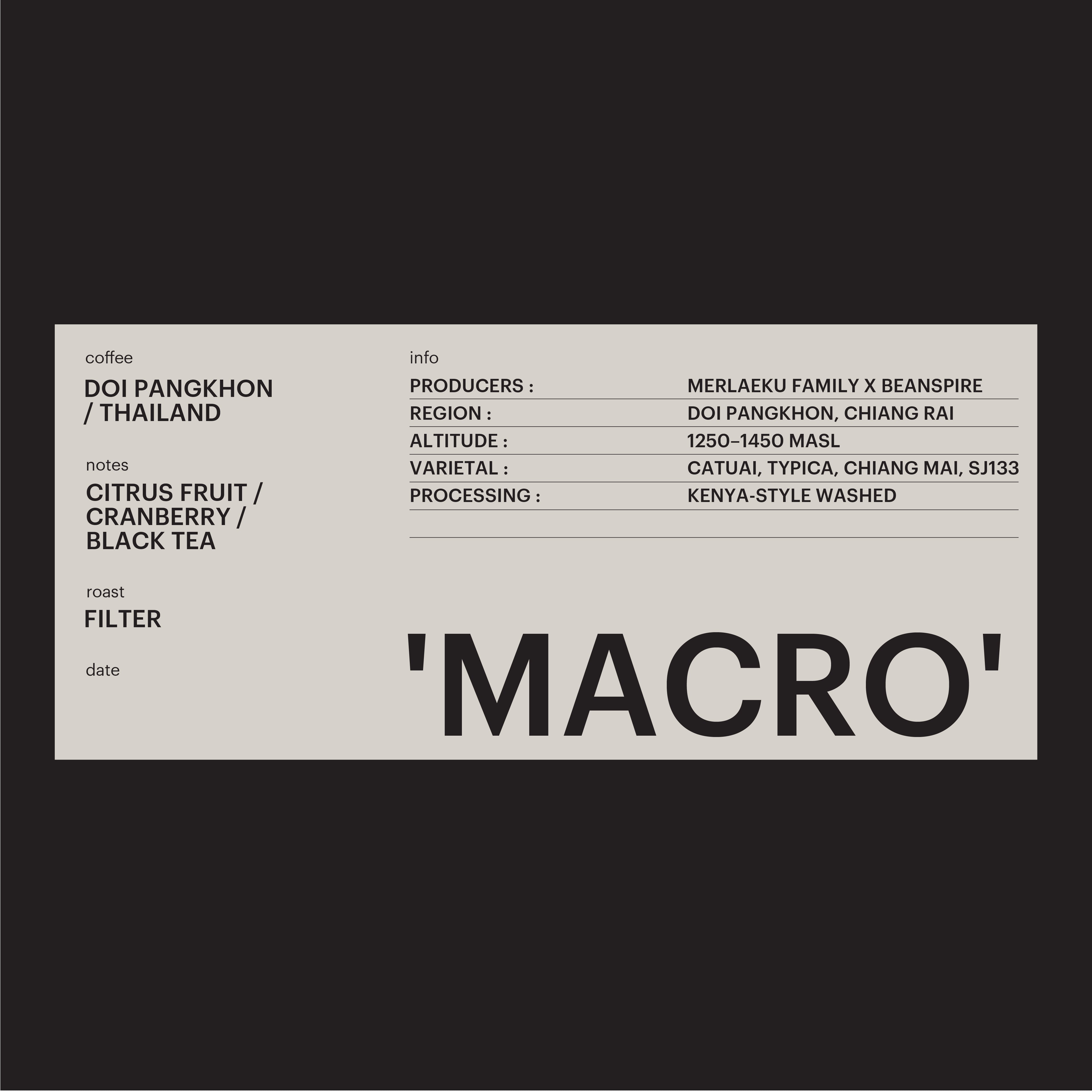 FILTER - DOI PANGKHON, THAILAND / 'MACRO'