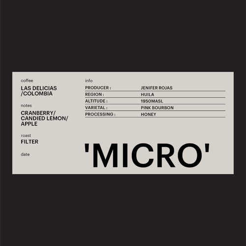 FILTER - LAS DELICIAS, COLOMBIA / 'MICRO'
